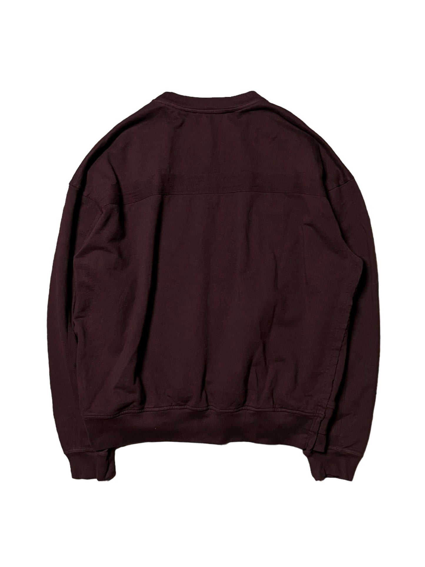 GARMENT DYED LOUNGE SWEATSHIRT in BORDEAUX BROWN