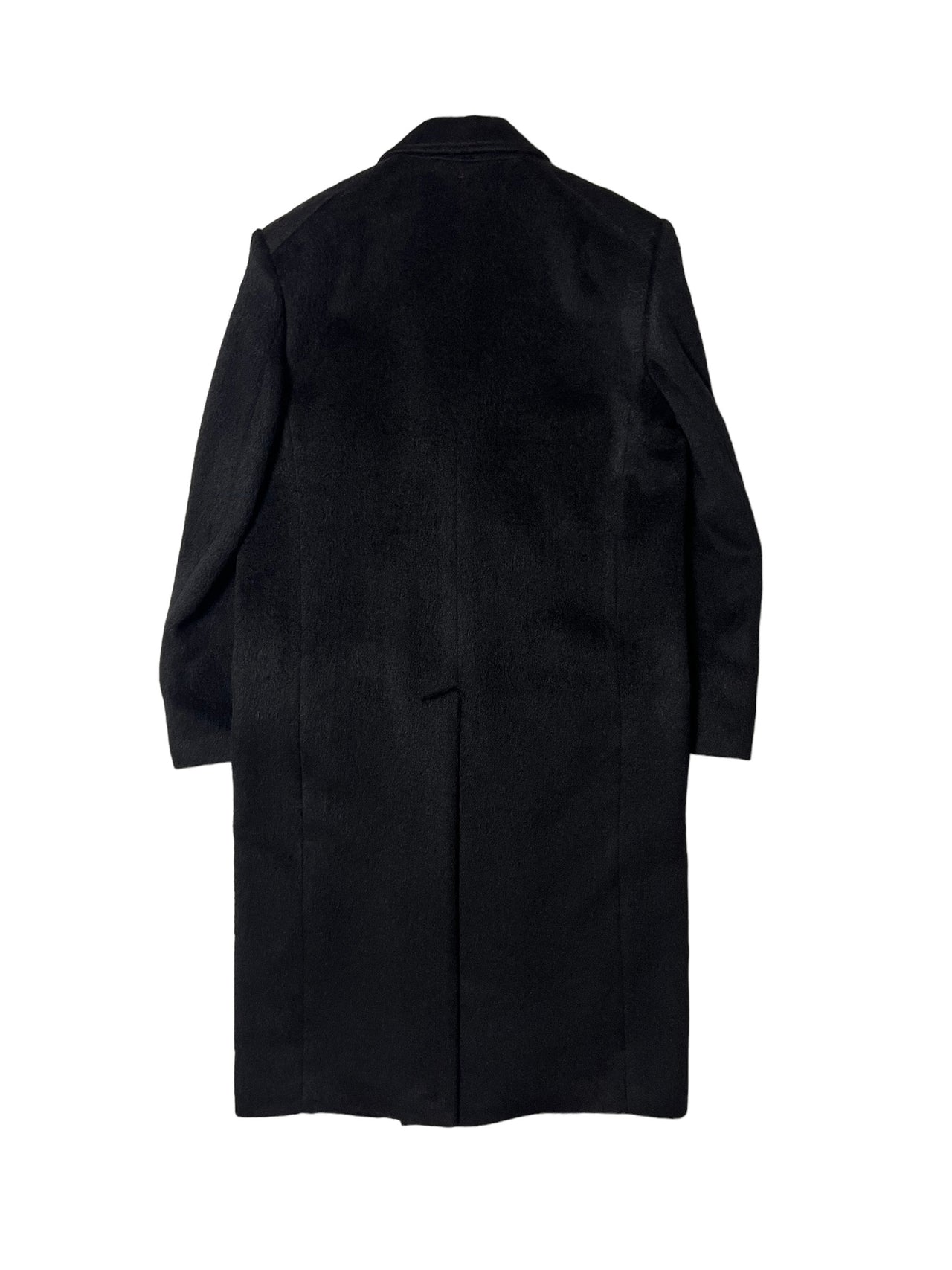SELVA / DOUBLE BREASTED LONG COAT in BLACK【PREORDER】