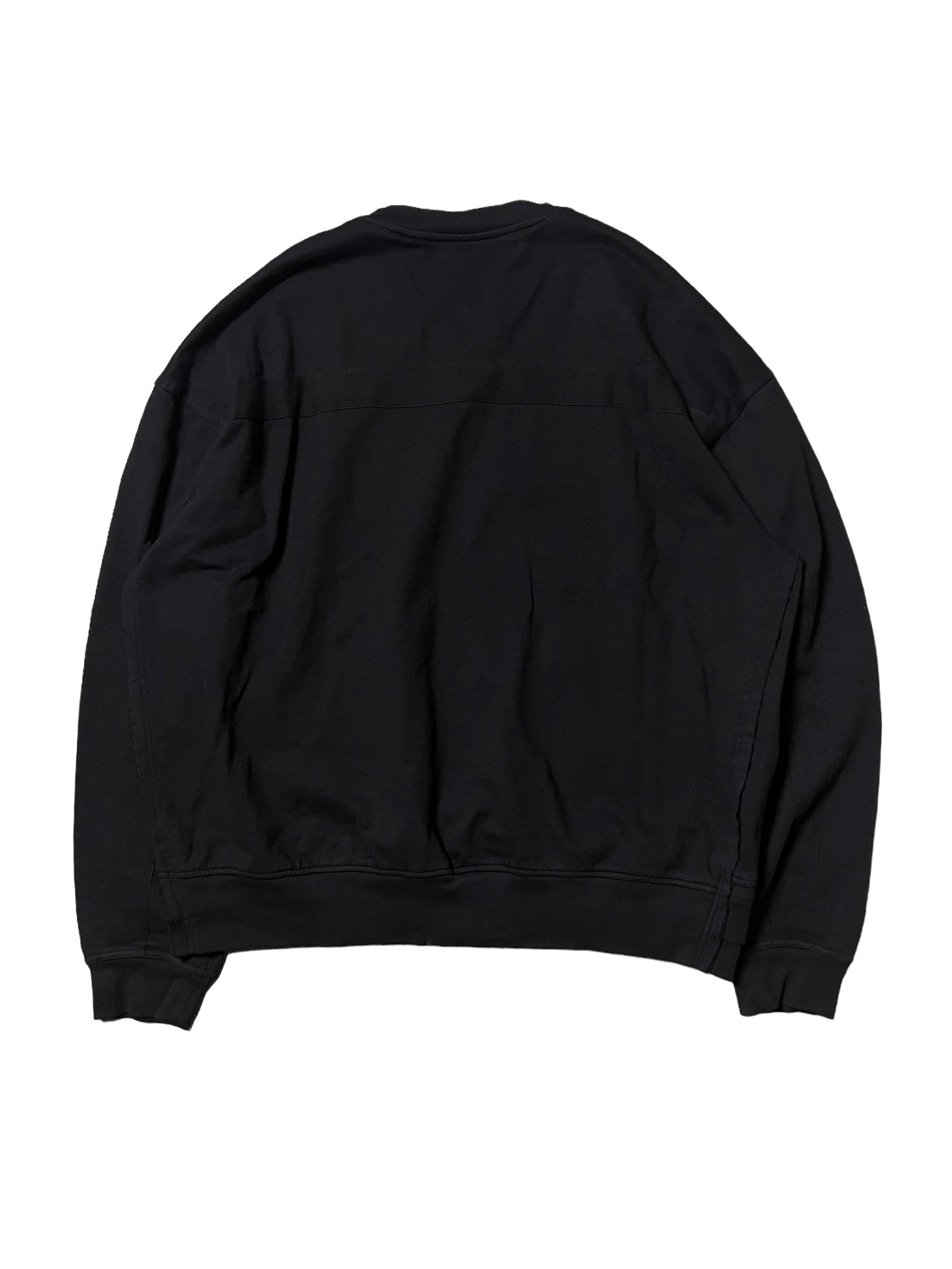 GARMENT DYED LOUNGE SWEATSHIRT in BLACK