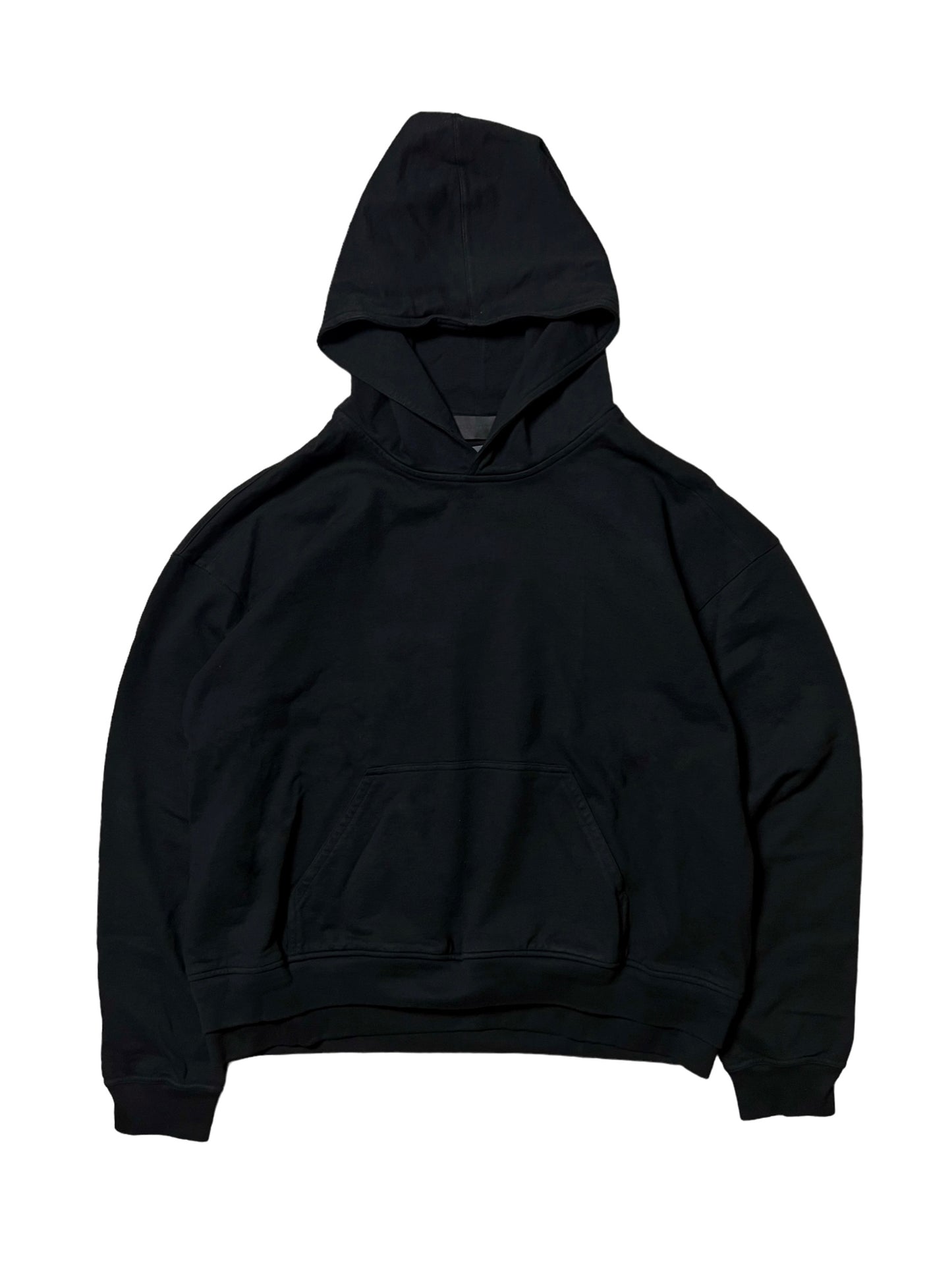 GARMENT DYED LOUNGE HOODIE in BLACK