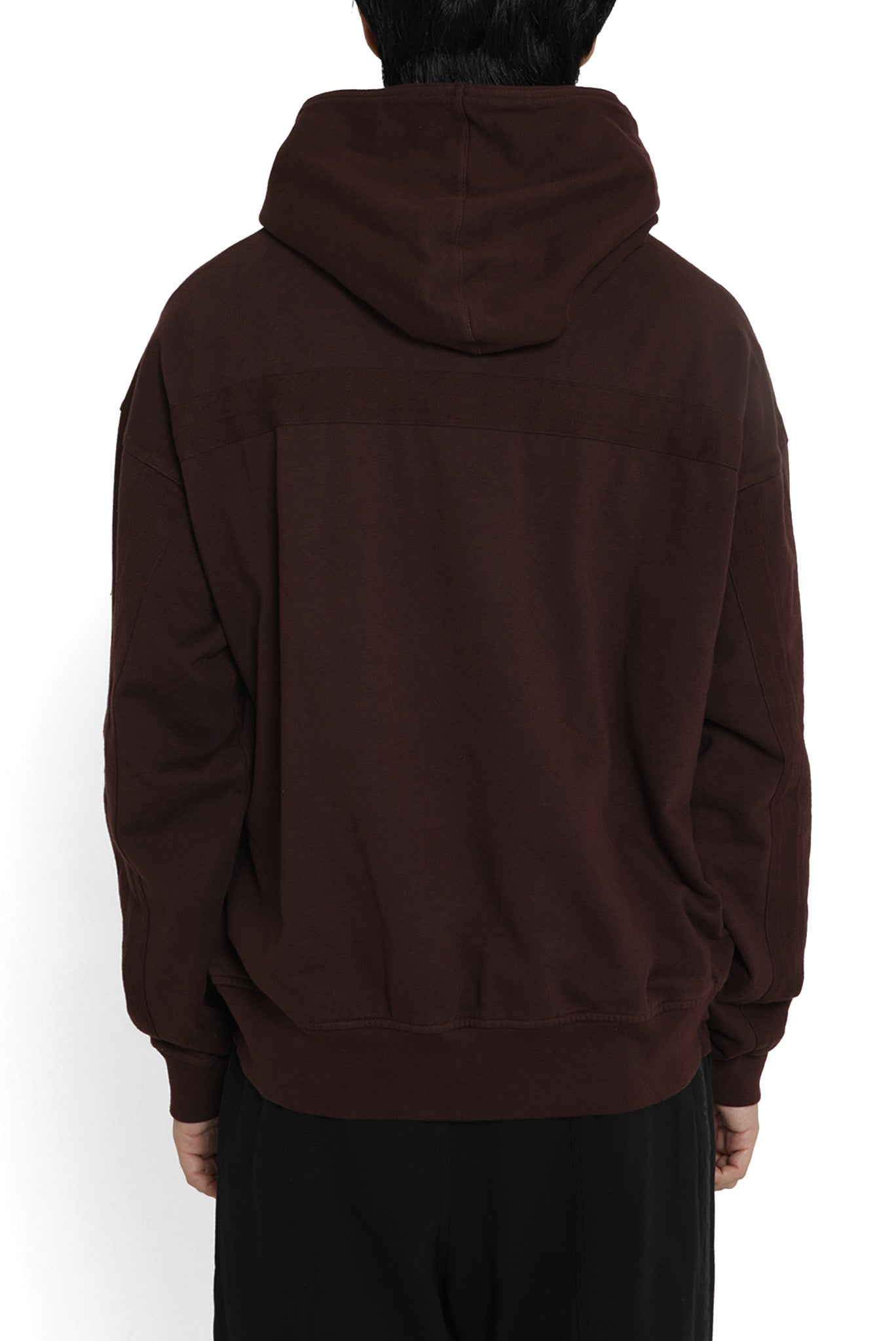 GARMENT DYED LOUNGE HOODIE in BROWN