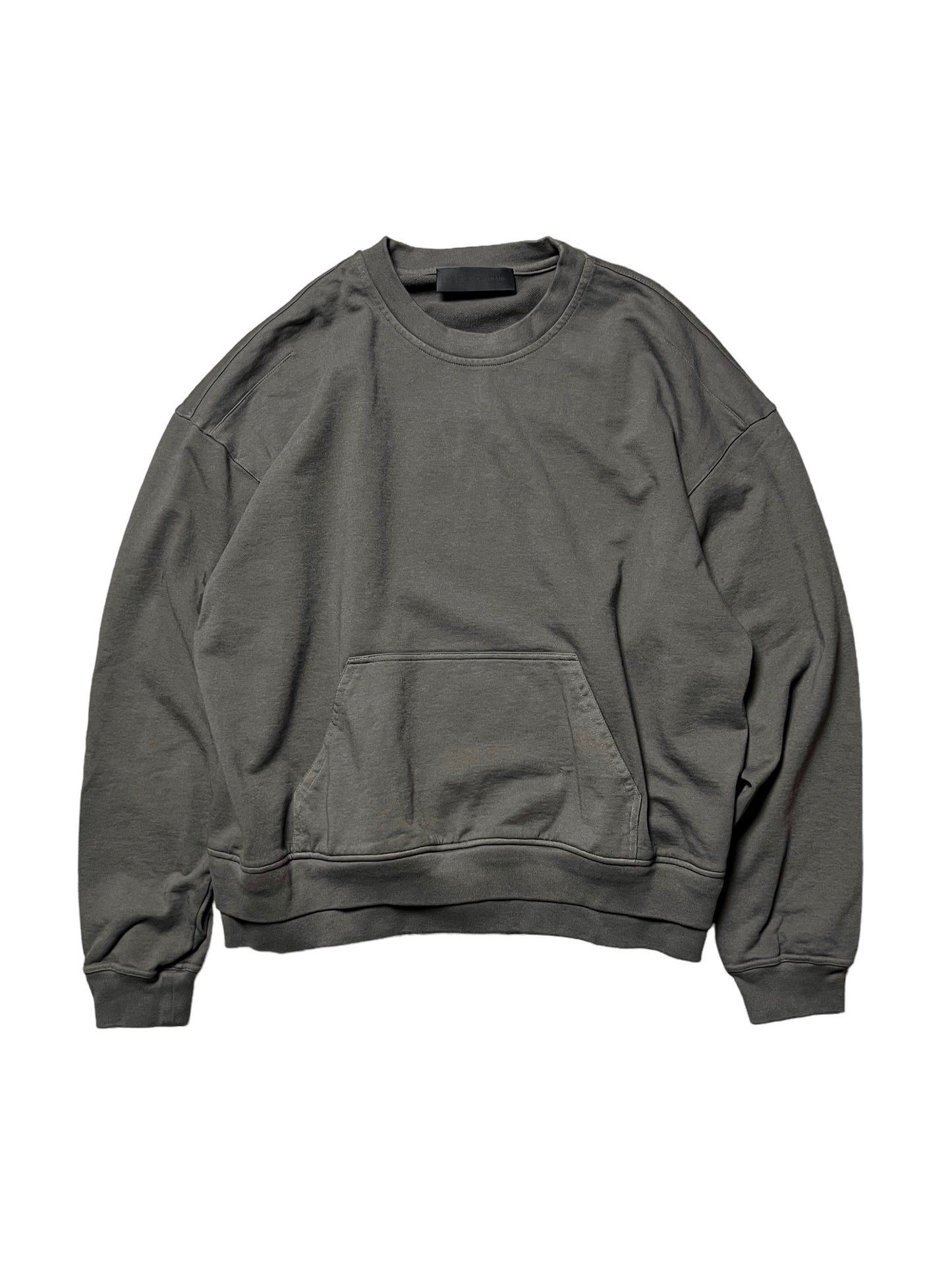 GARMENT DYED LOUNGE SWEATSHIRT in DULL GREY