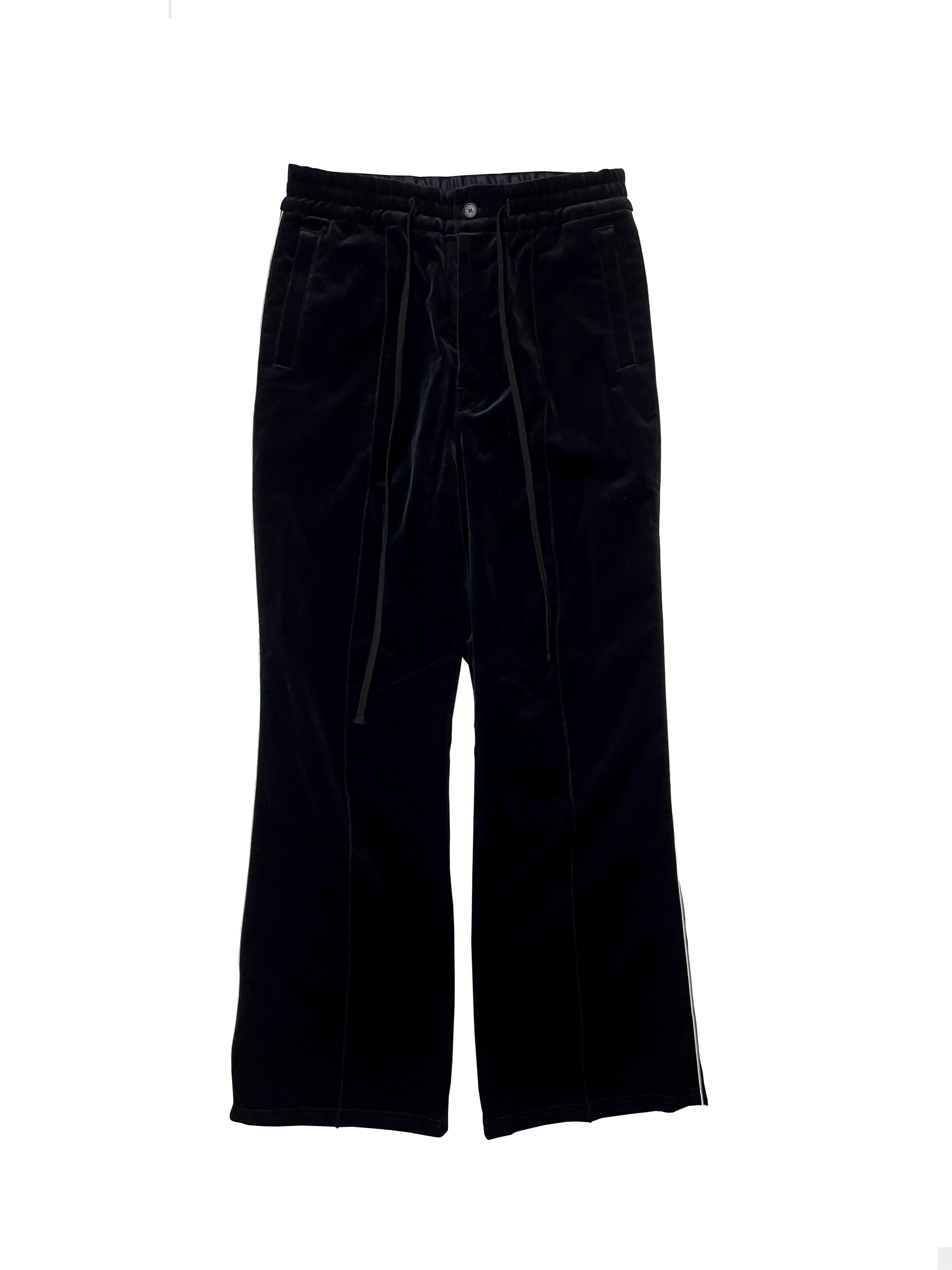 MIRA VELVET LOUNGE TROUSERS in BLACK / Hibiki Nakaminami