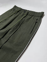 MIRA COTTON LOUNGE TROUSERS in HUNTER GREEN