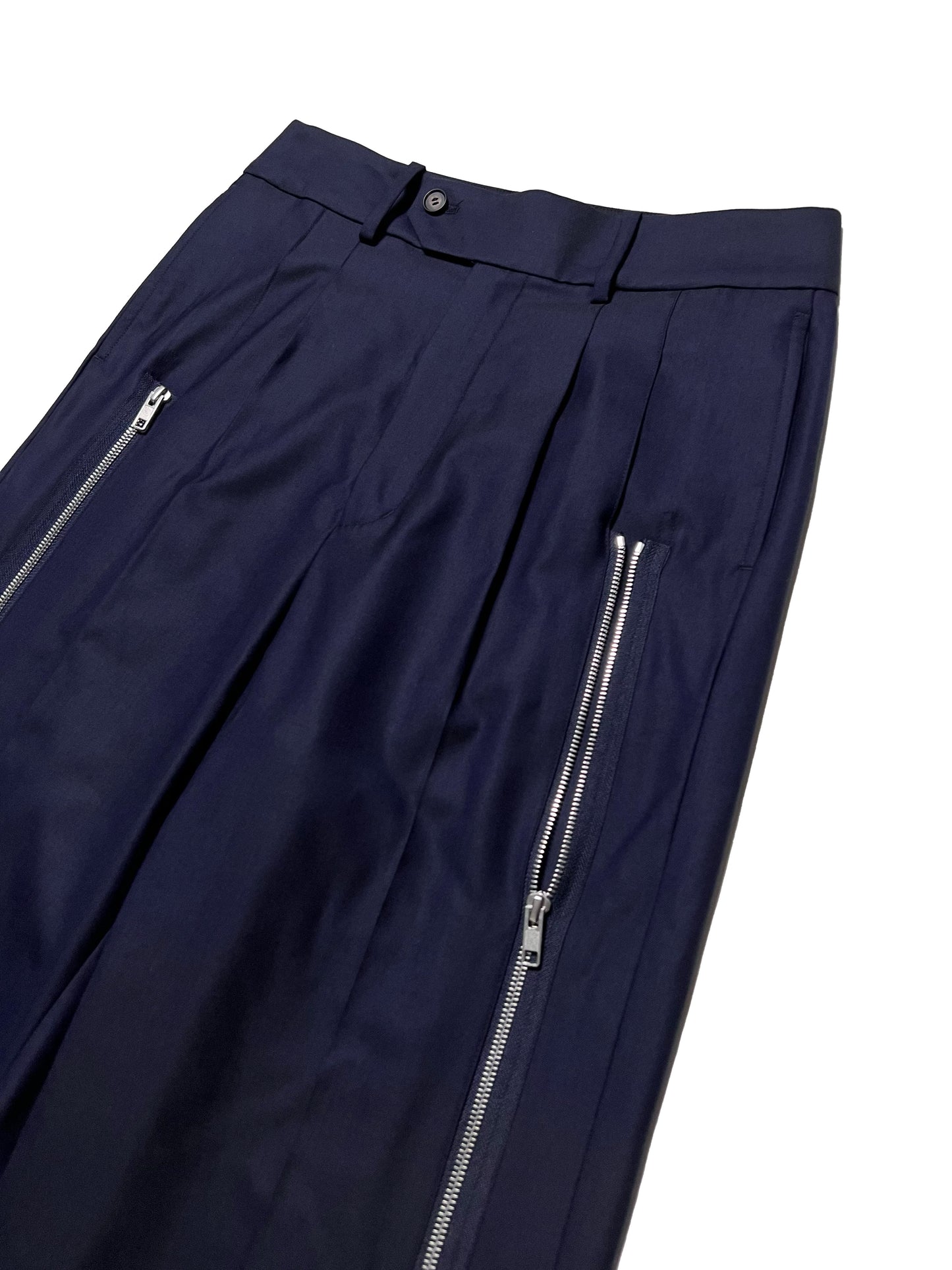 SCHEDAR ZIPPED TROUSERS in NAVY