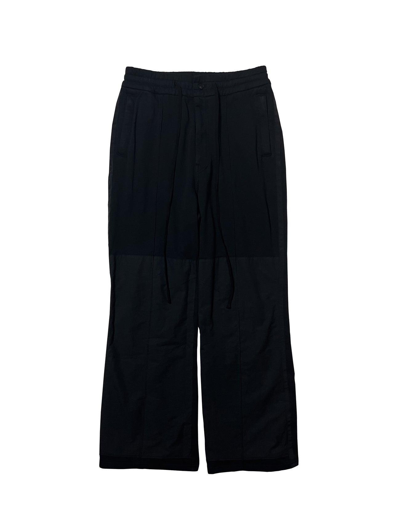 GARMENT DYED LOUNGE TROUSERS in BLACK