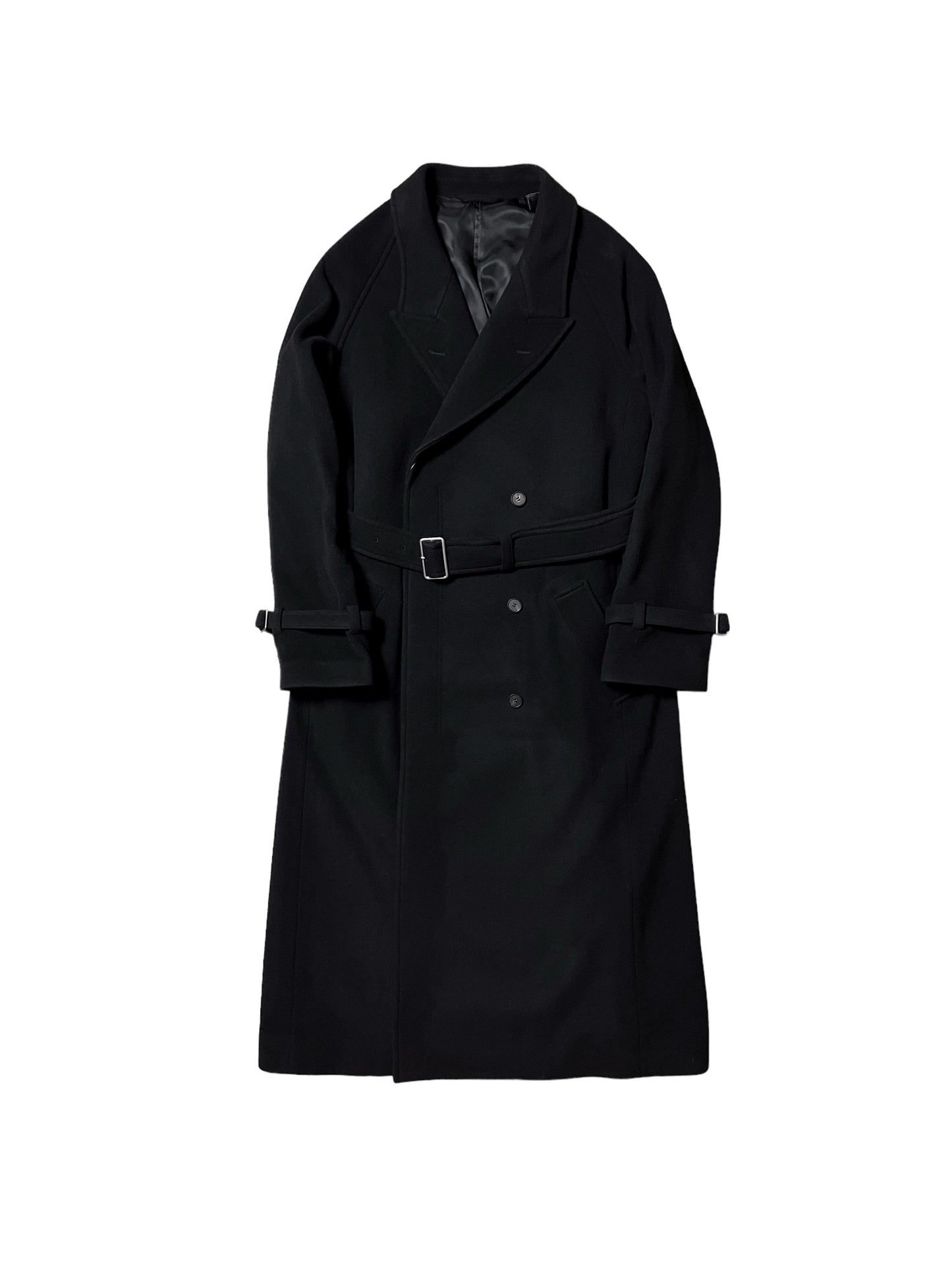 SIRIUS WOOL MELTON BLAZER COAT in BLACK