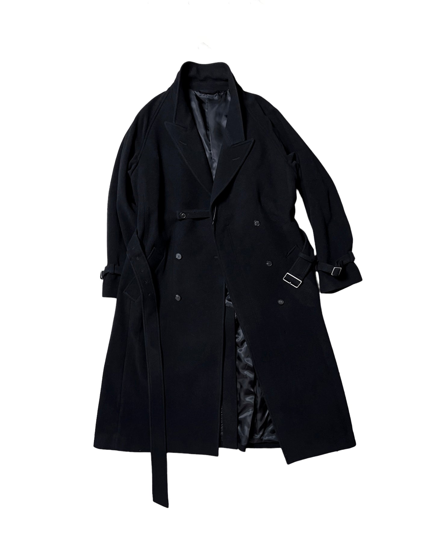 SIRIUS WOOL MELTON BLAZER COAT in BLACK