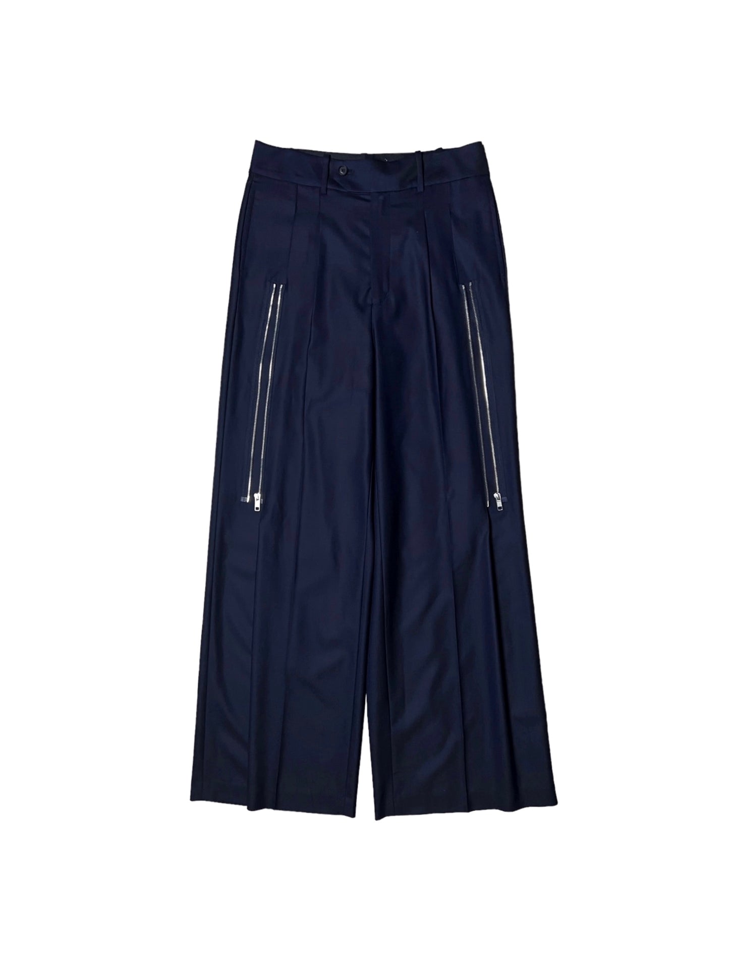 SCHEDAR ZIPPED TROUSERS in NAVY