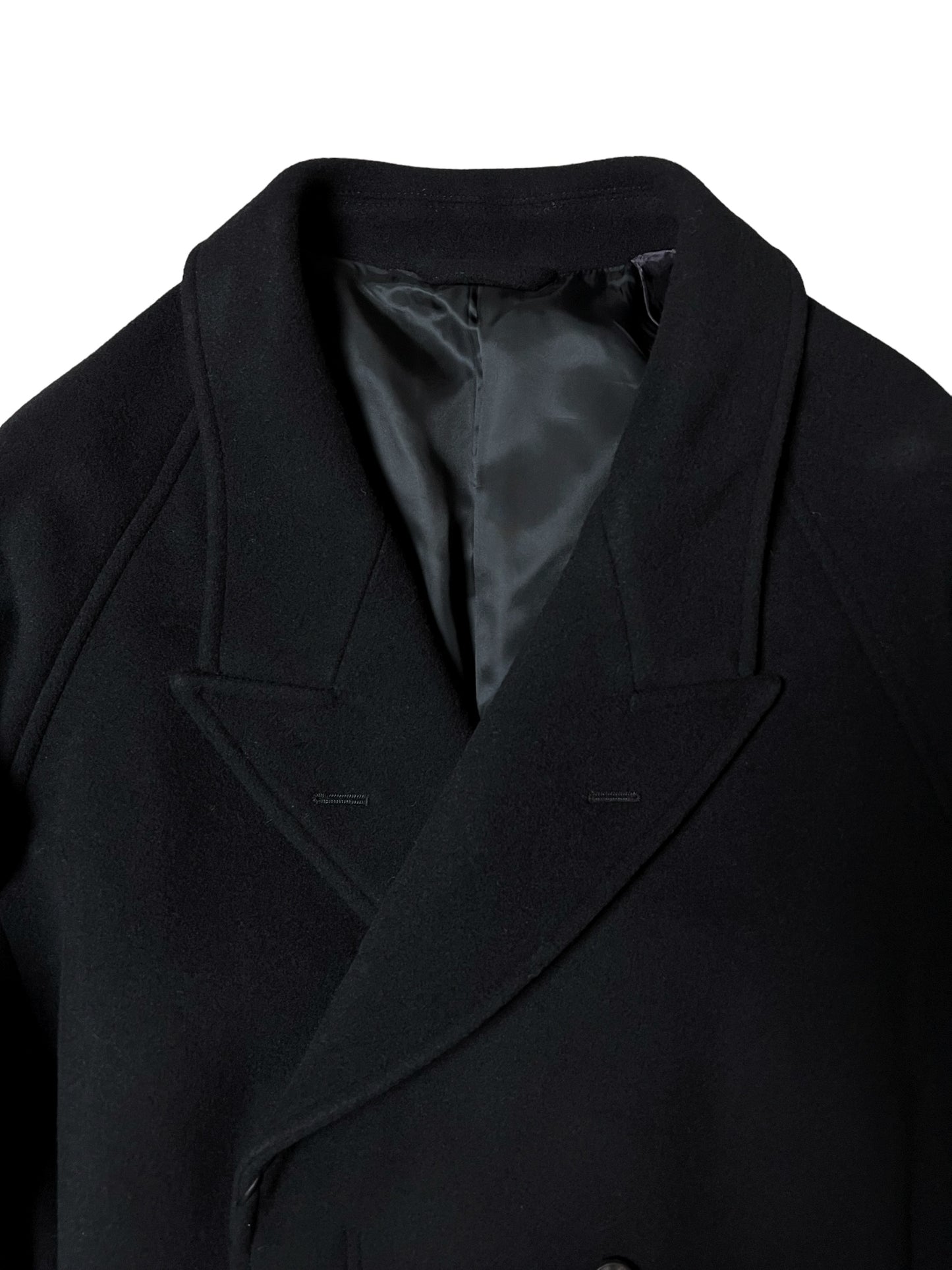 SIRIUS WOOL MELTON BLAZER COAT in BLACK