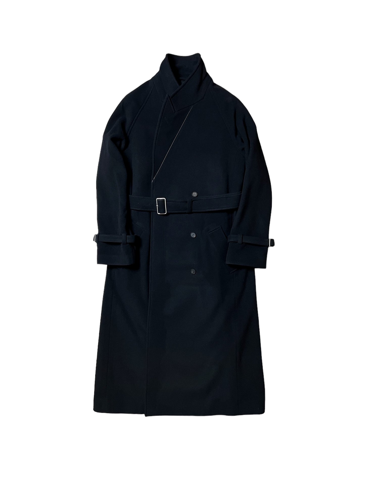 SIRIUS WOOL MELTON BLAZER COAT in BLACK