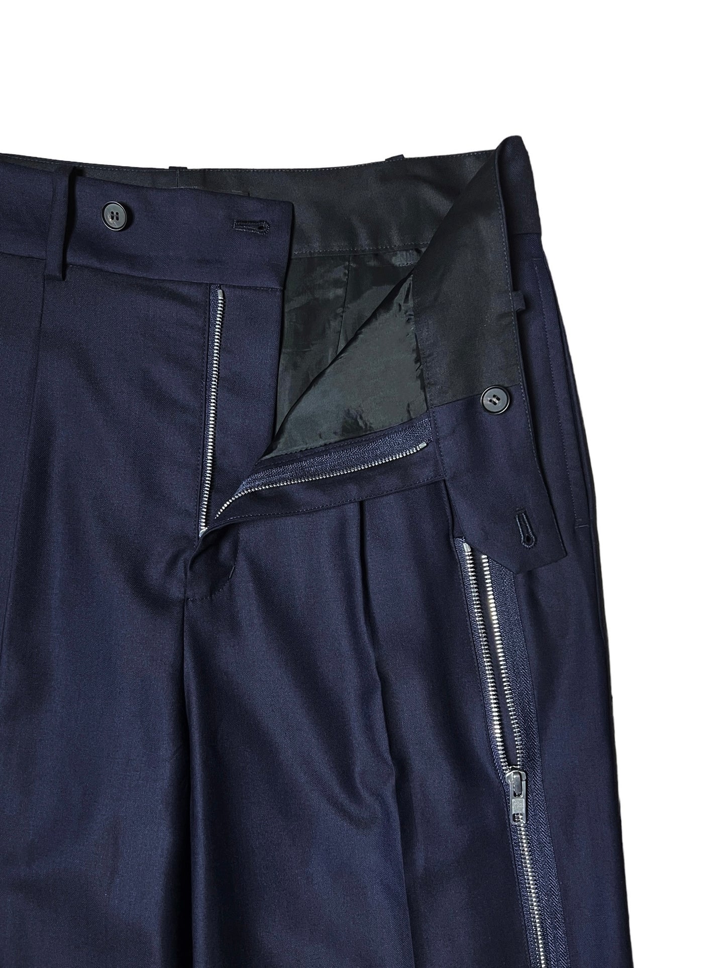 SCHEDAR ZIPPED TROUSERS in NAVY